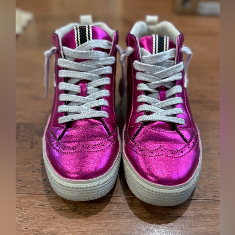 ShuShop Metallic Pink Women's Sneakers